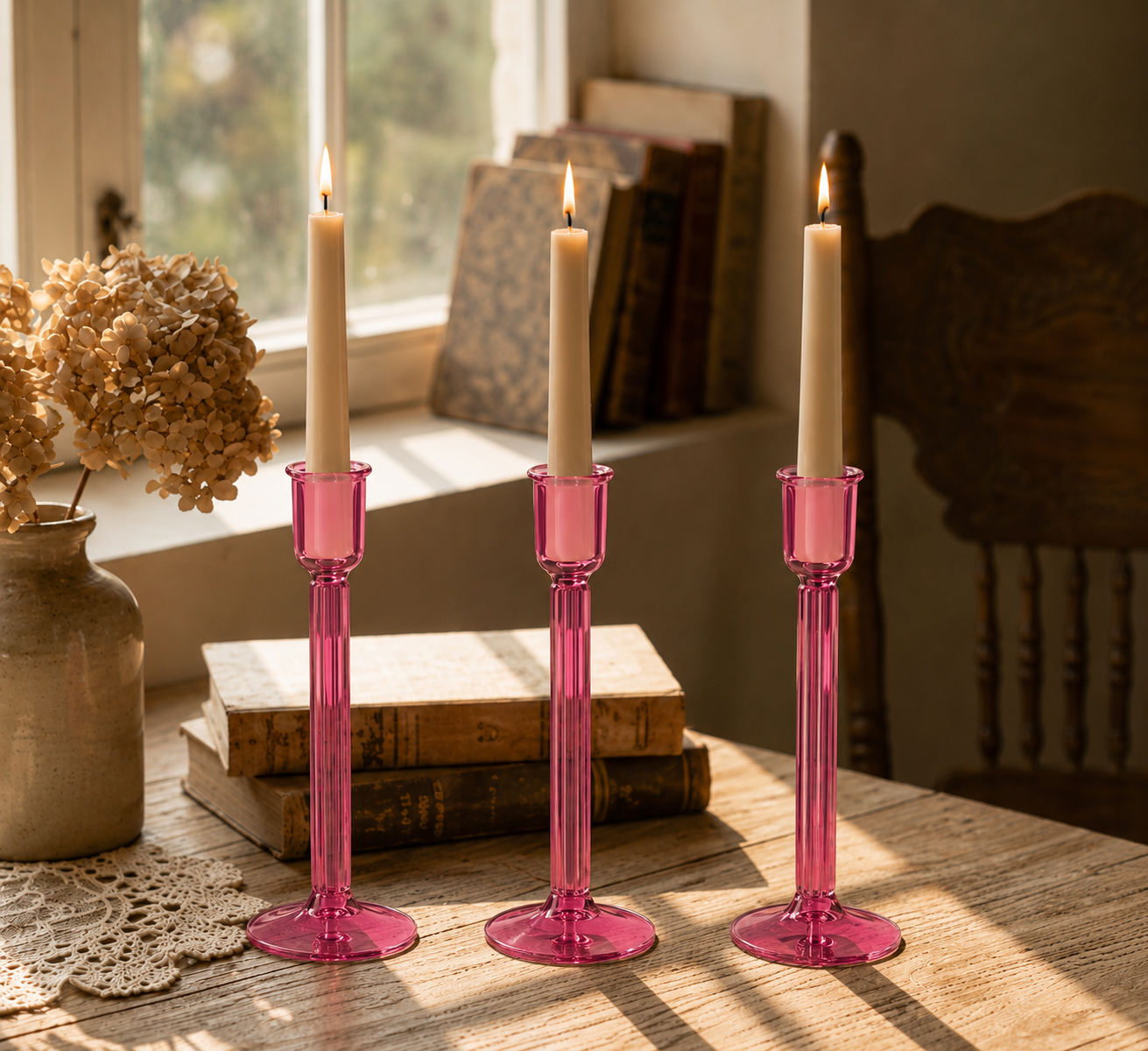 Elio Recycled Glass Candle Holder
