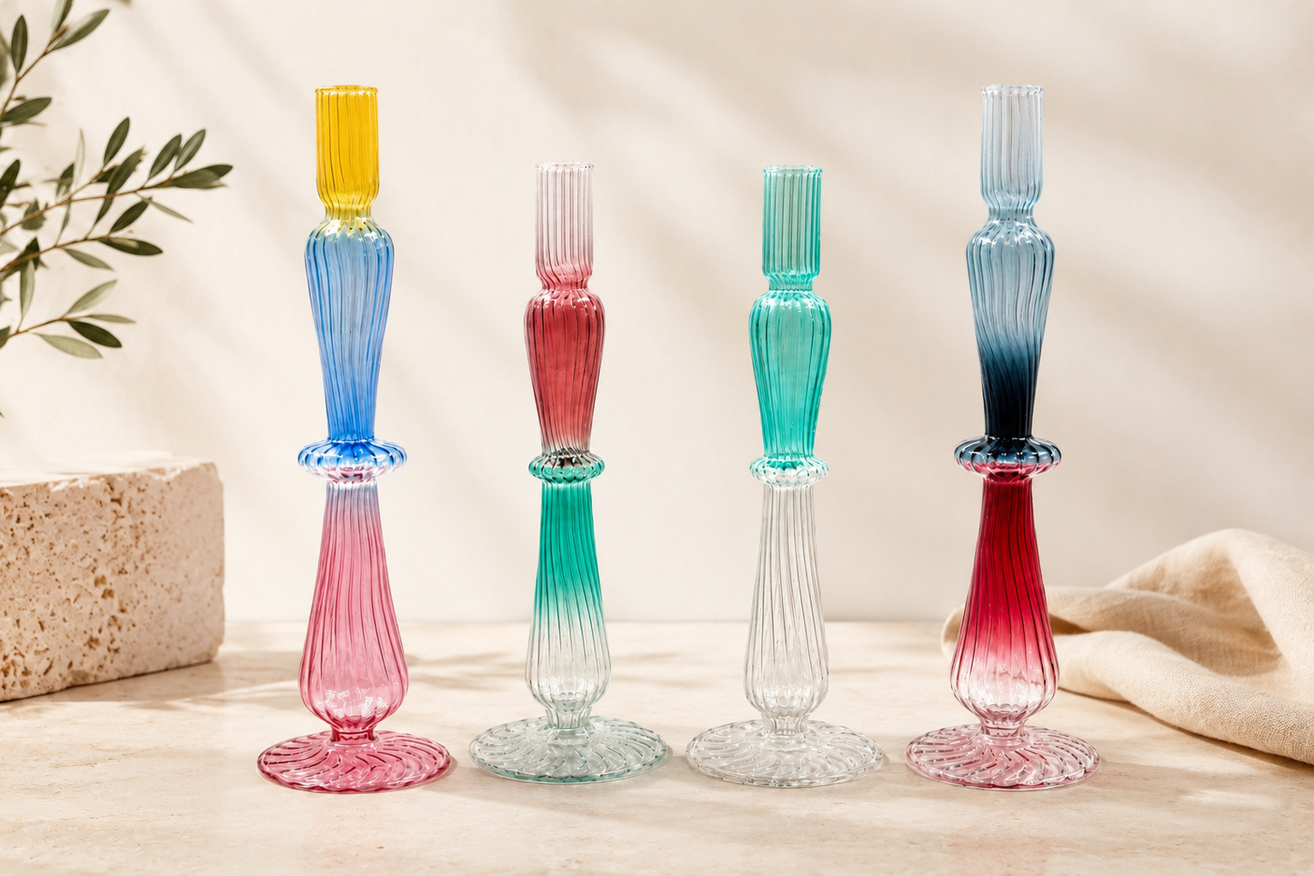 Kaleido recycled Glass Candle Holder