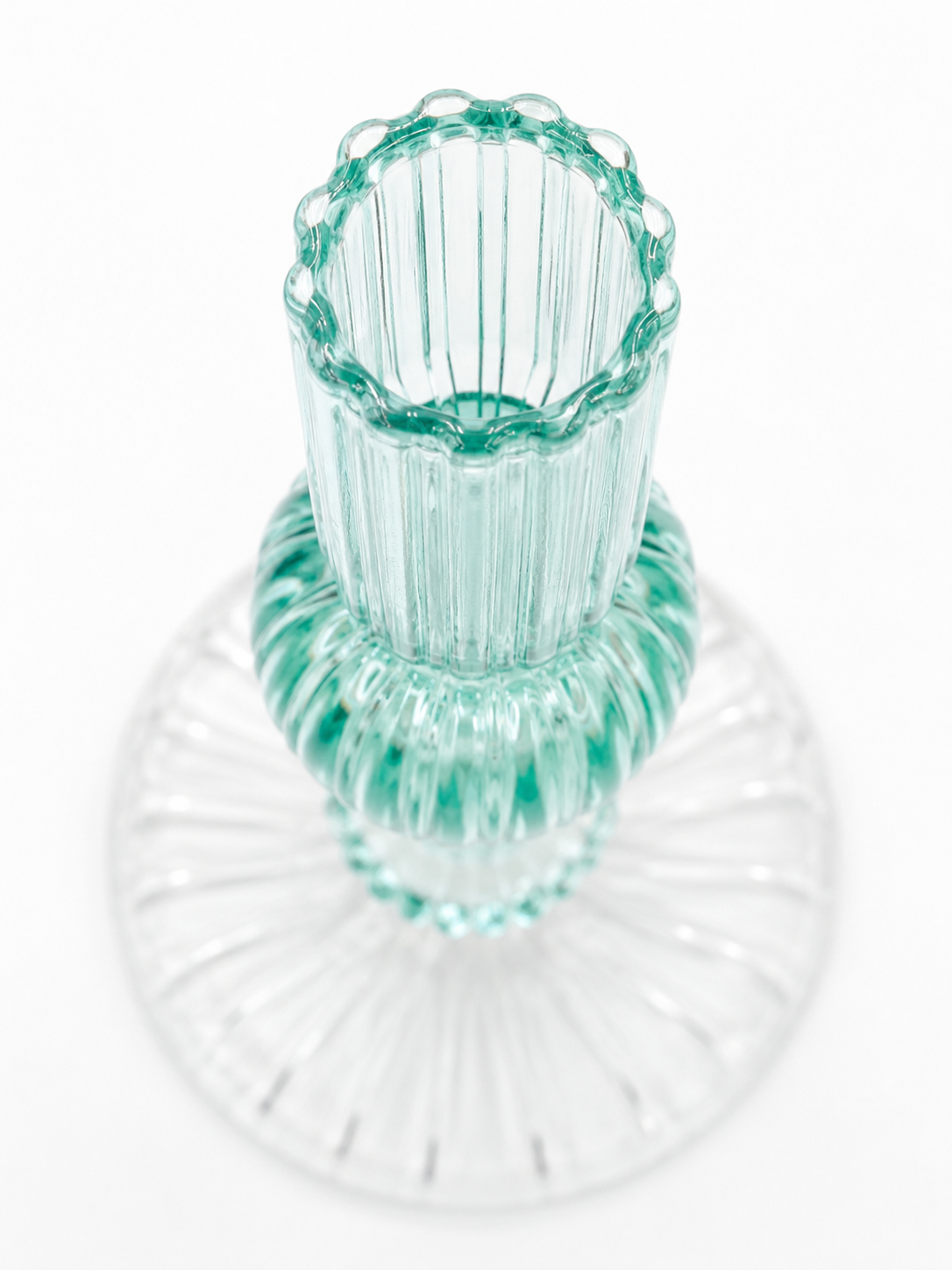 Aurora Twist Handblown Glass Candle Holder (Small)