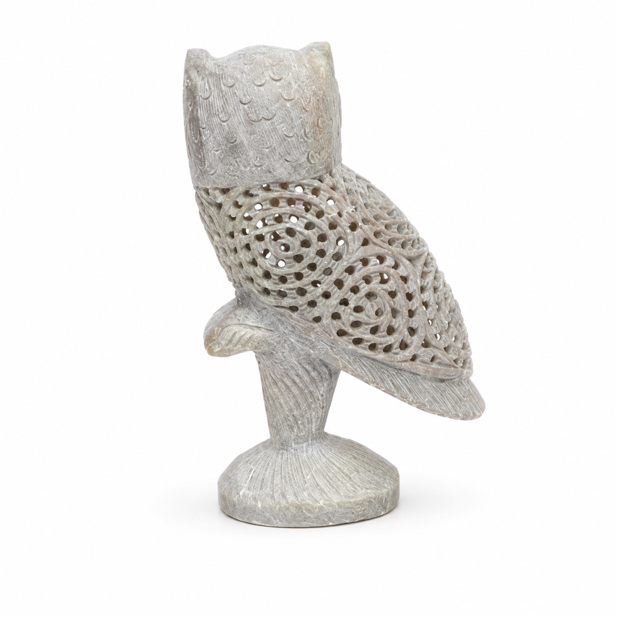 Mother & Baby Owl Soapstone Sculpture