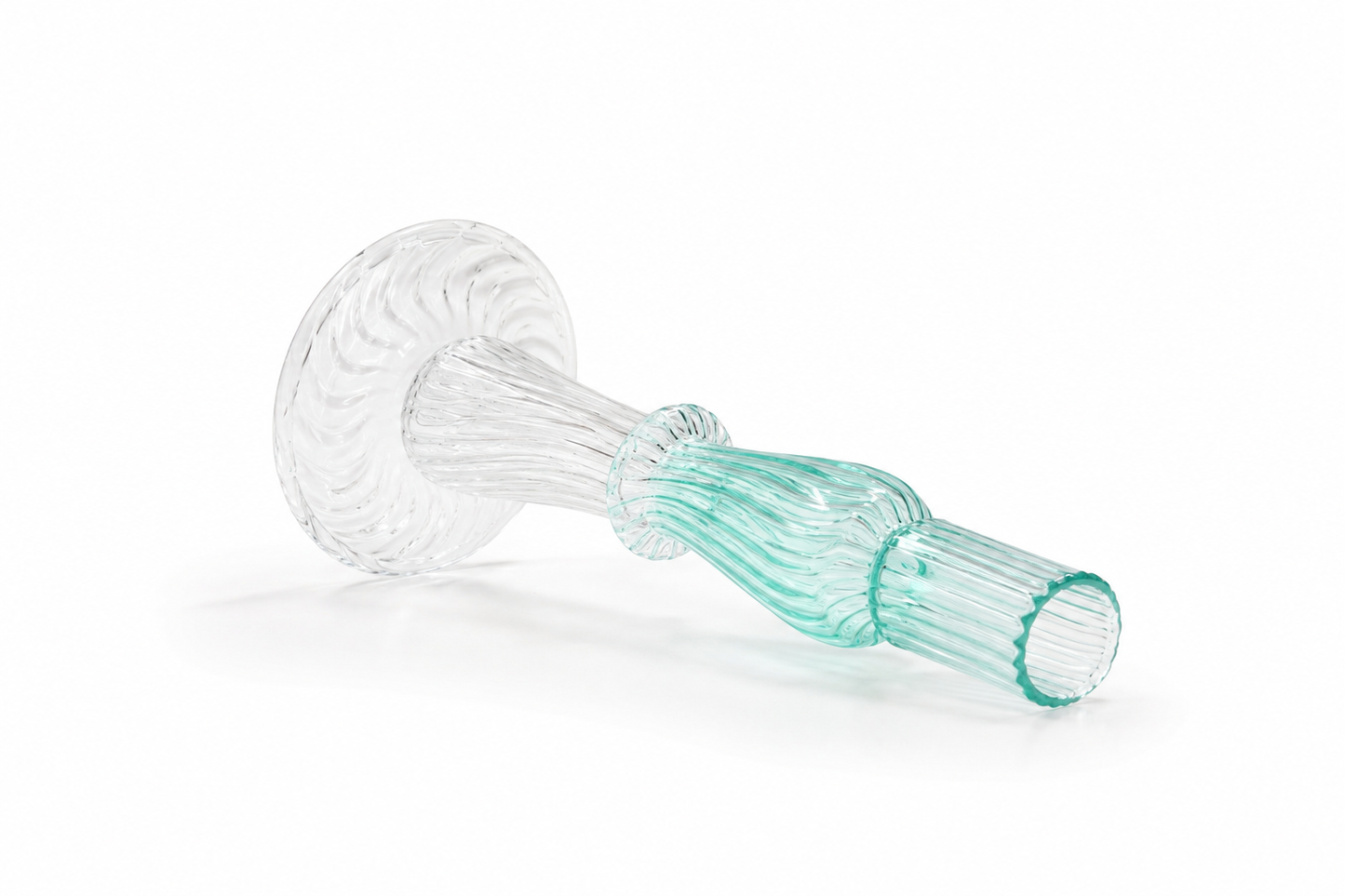 Aurora Twist Handblown Glass Candle Holder (Small)