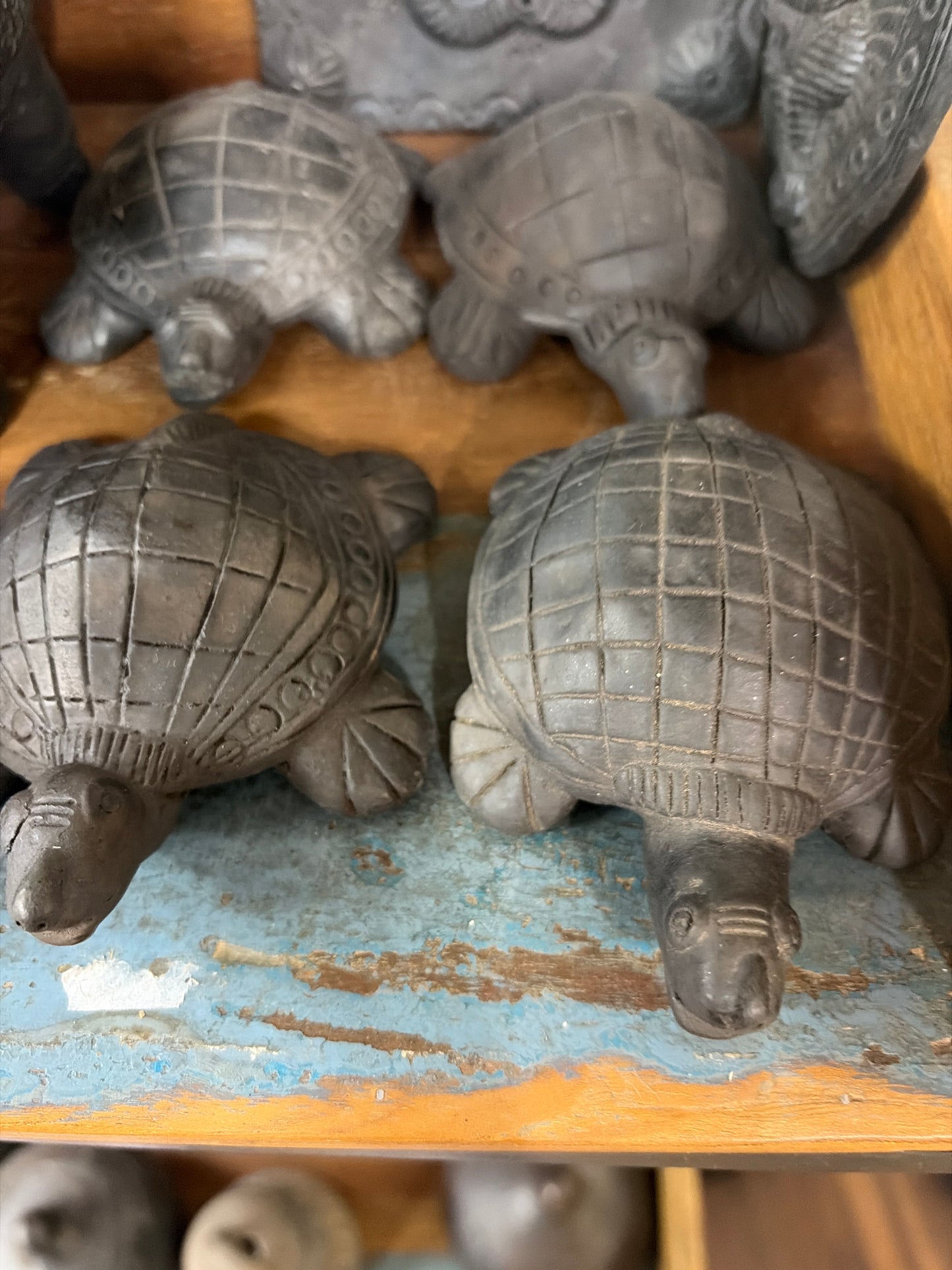 Black pottery tortoise