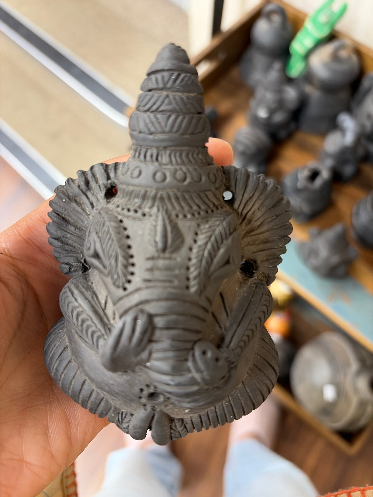 Ganesha black pottery