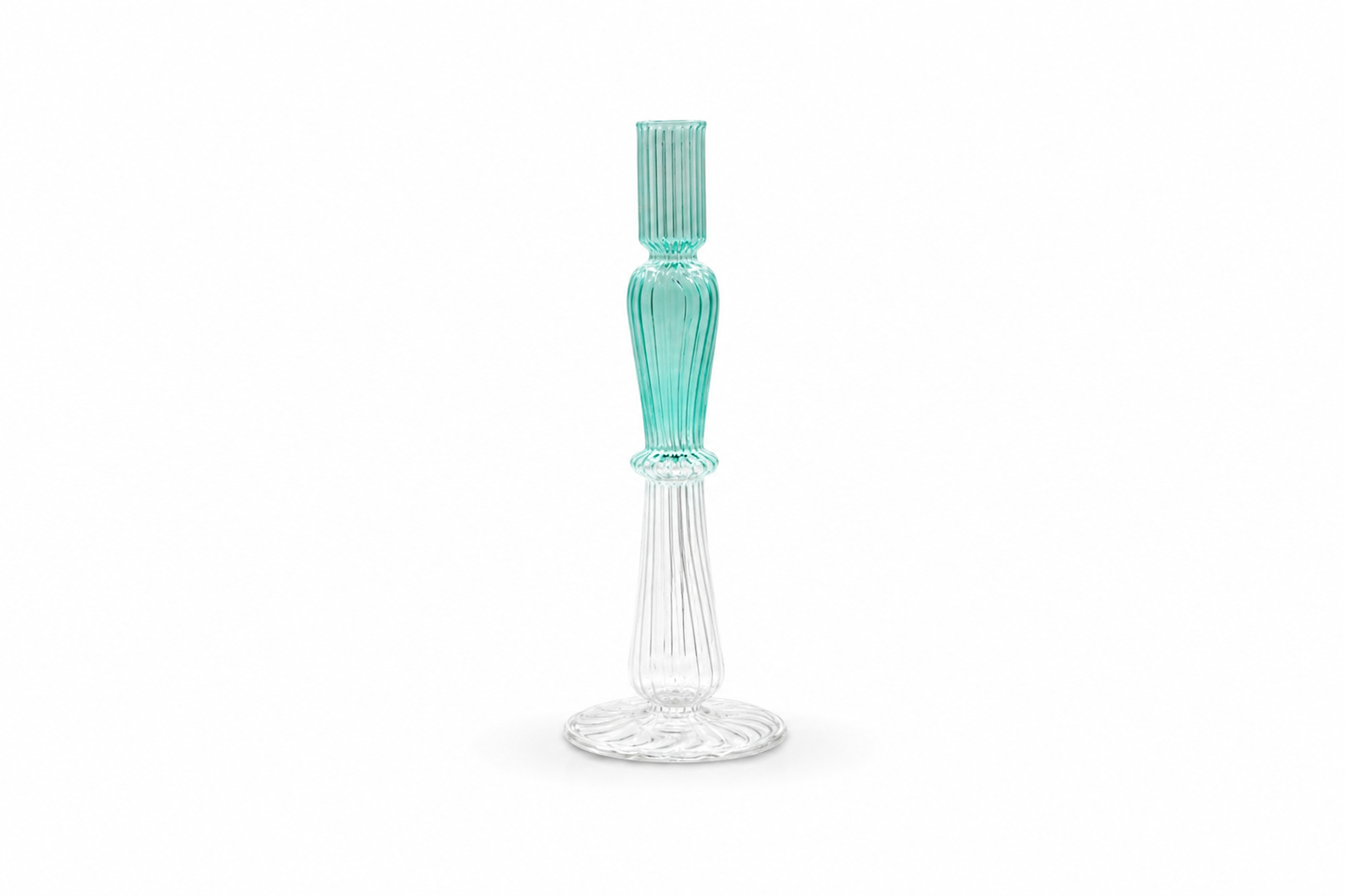 Aurora Twist Handblown Glass Candle Holder (Small)