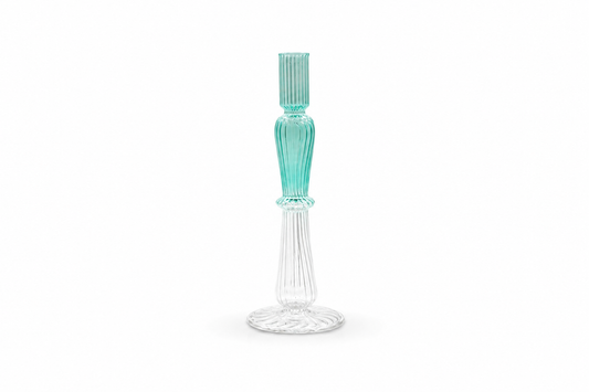 Aurora Twist Handblown Glass Candle Holder (Small)