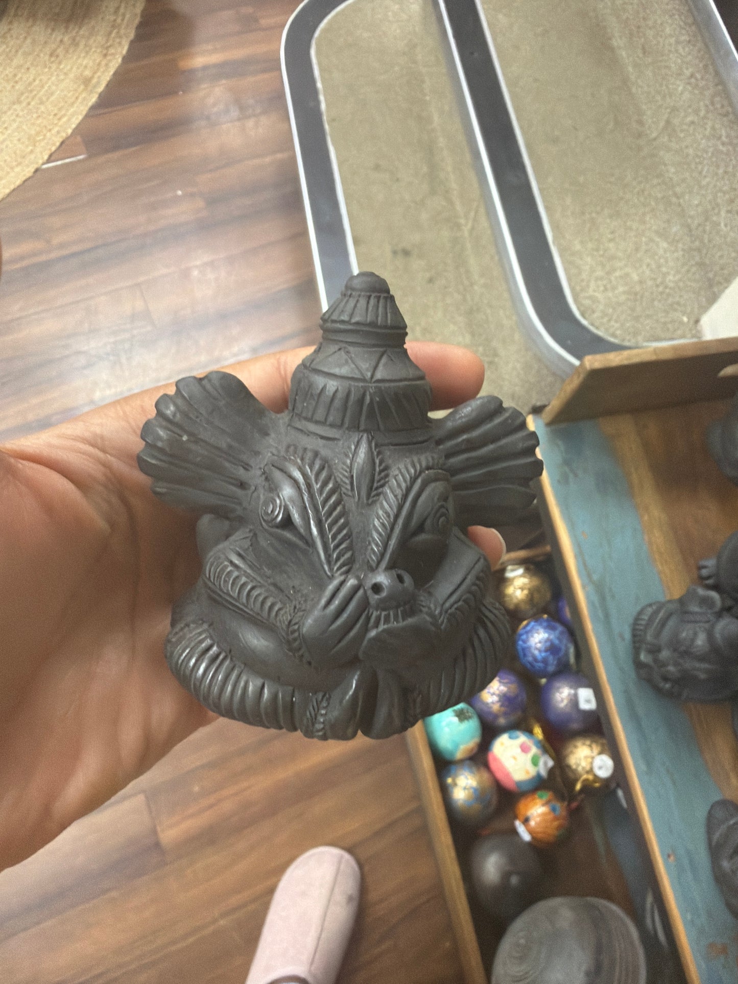 Ganesha black pottery