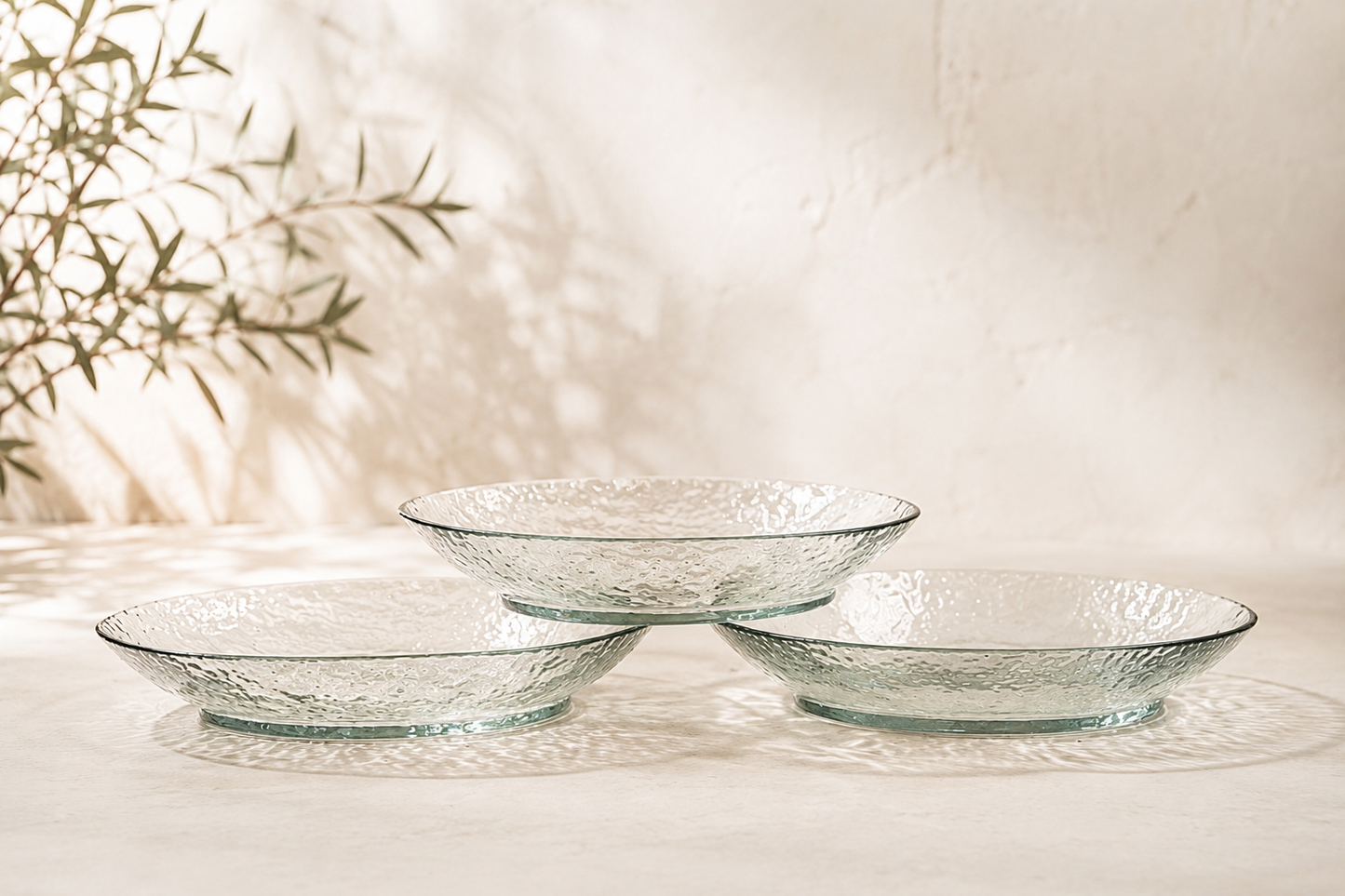 Hammered Glass Serving Tray