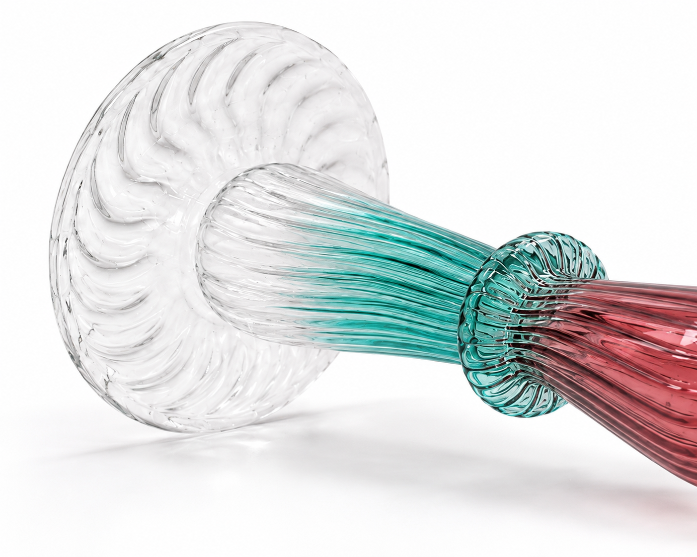 Aurora Twist Handblown Glass Candle Holder (Small)