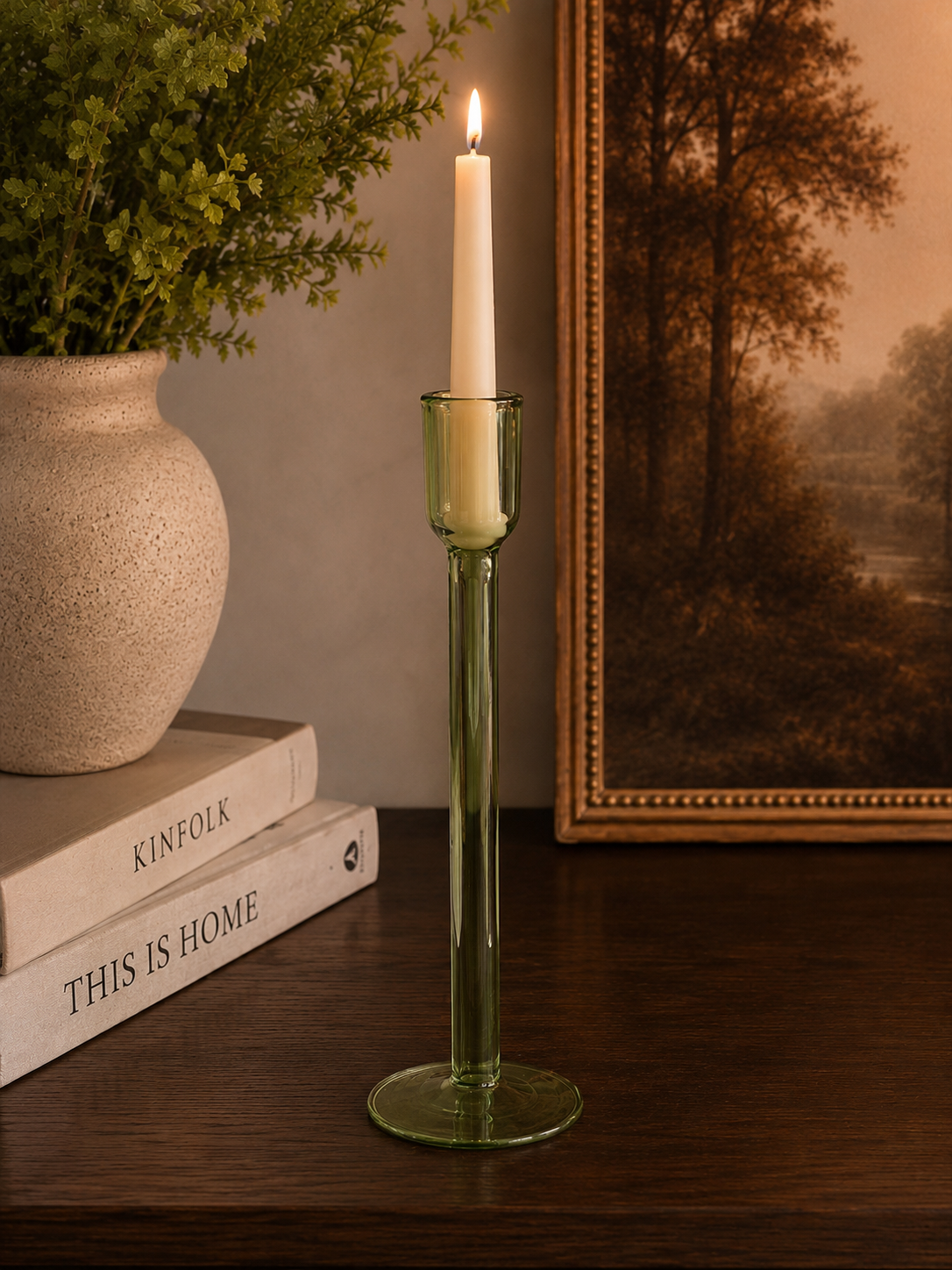 Elio Recycled Glass Candle Holder