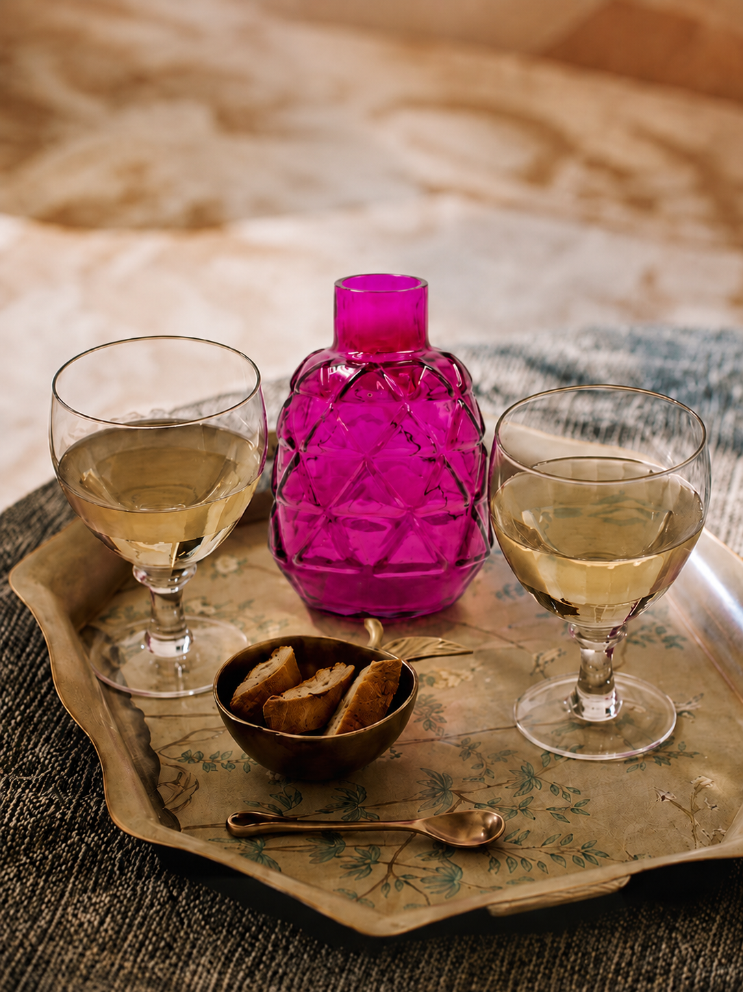 Berry Facet Glass Vase (S)