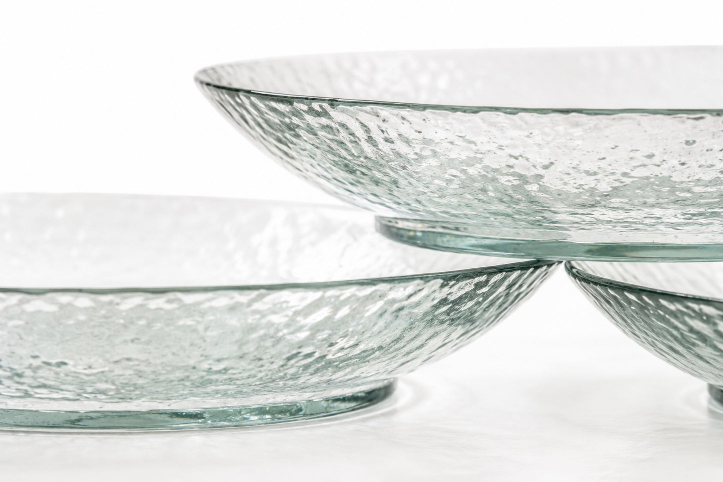 Hammered Glass Serving Tray
