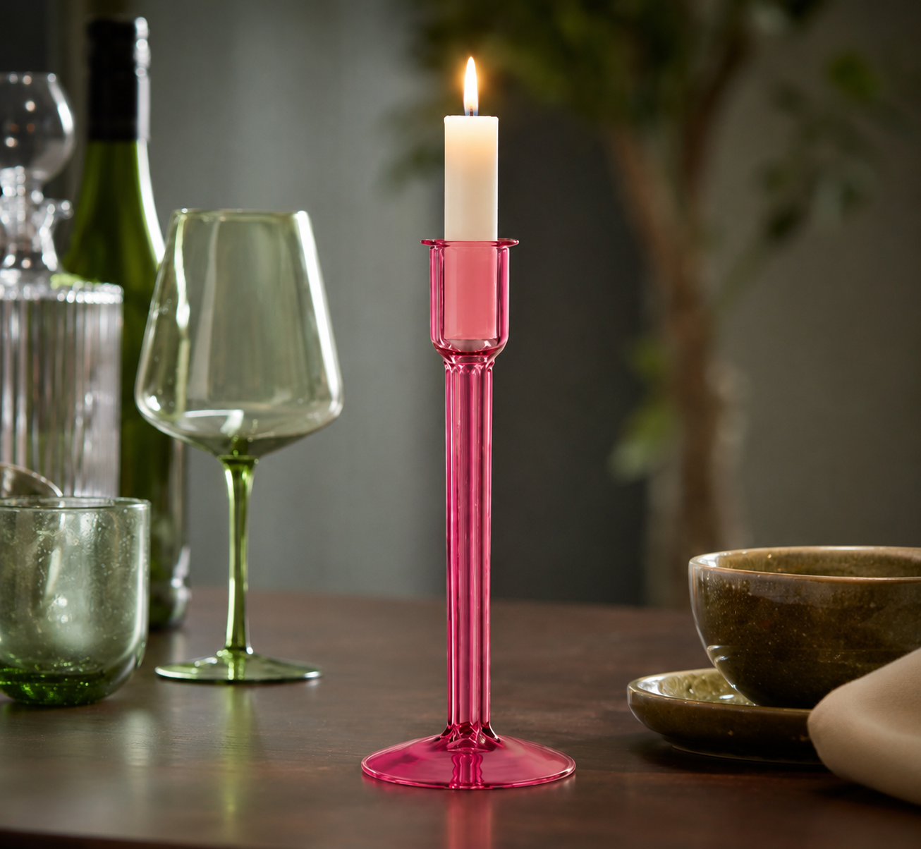 Elio Recycled Glass Candle Holder