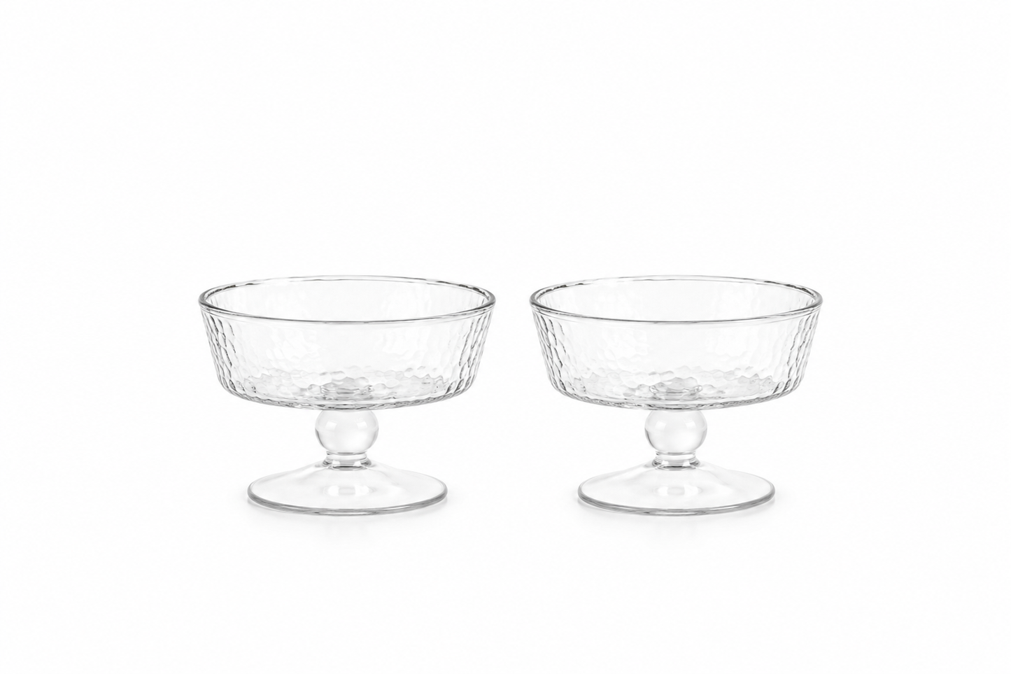 Hammered recycled Glass desert coupe
