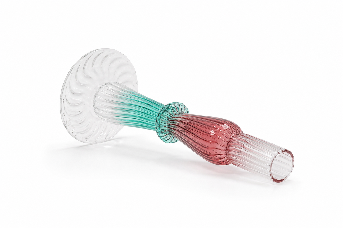 Aurora Twist Handblown Glass Candle Holder (Small)