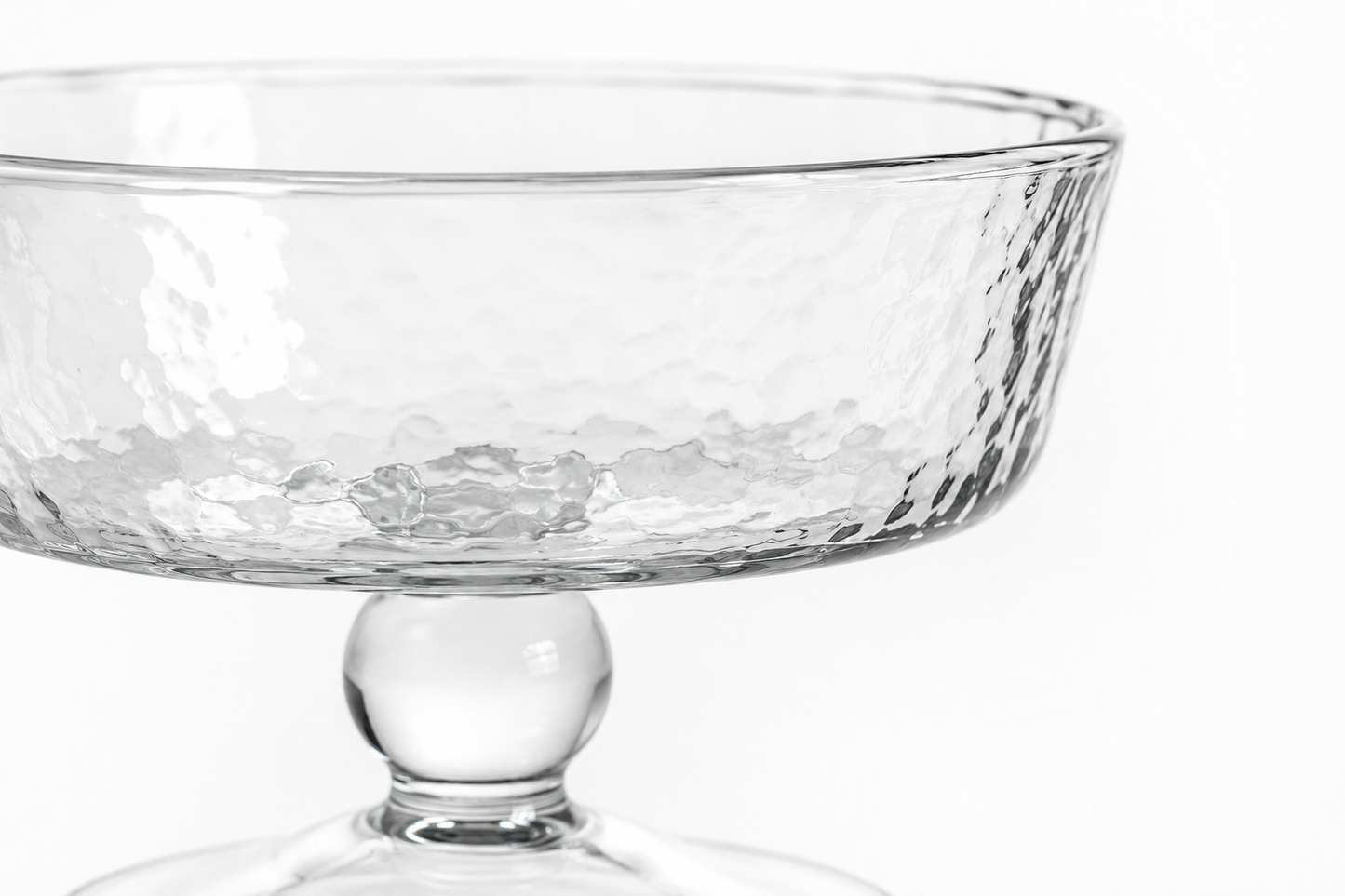 Hammered recycled Glass desert coupe