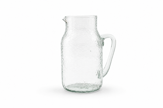 Hammered Recycled Glass Jug