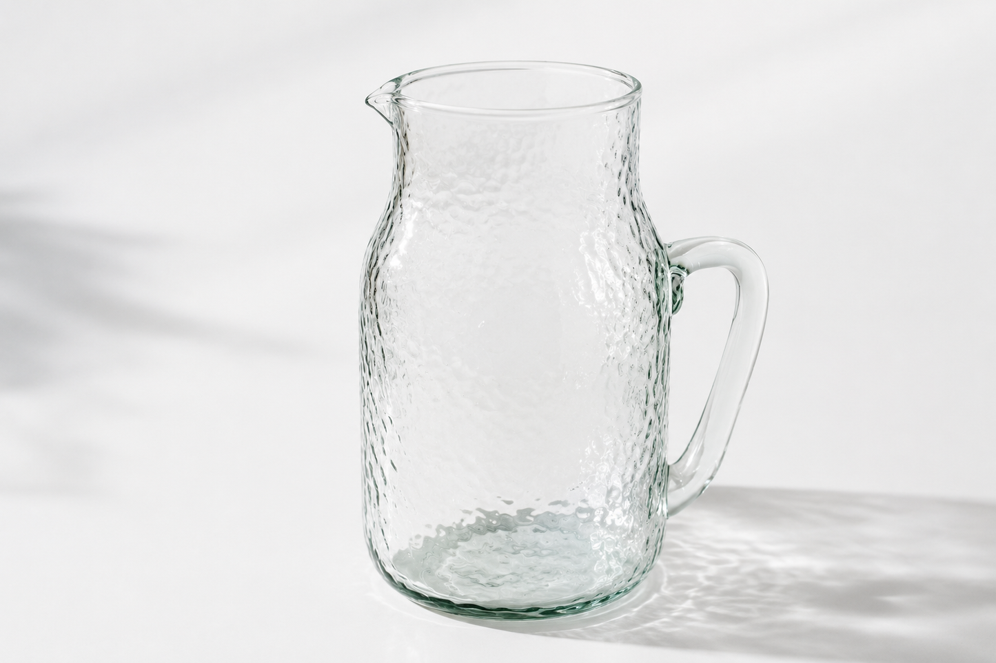 Hammered Recycled Glass Jug