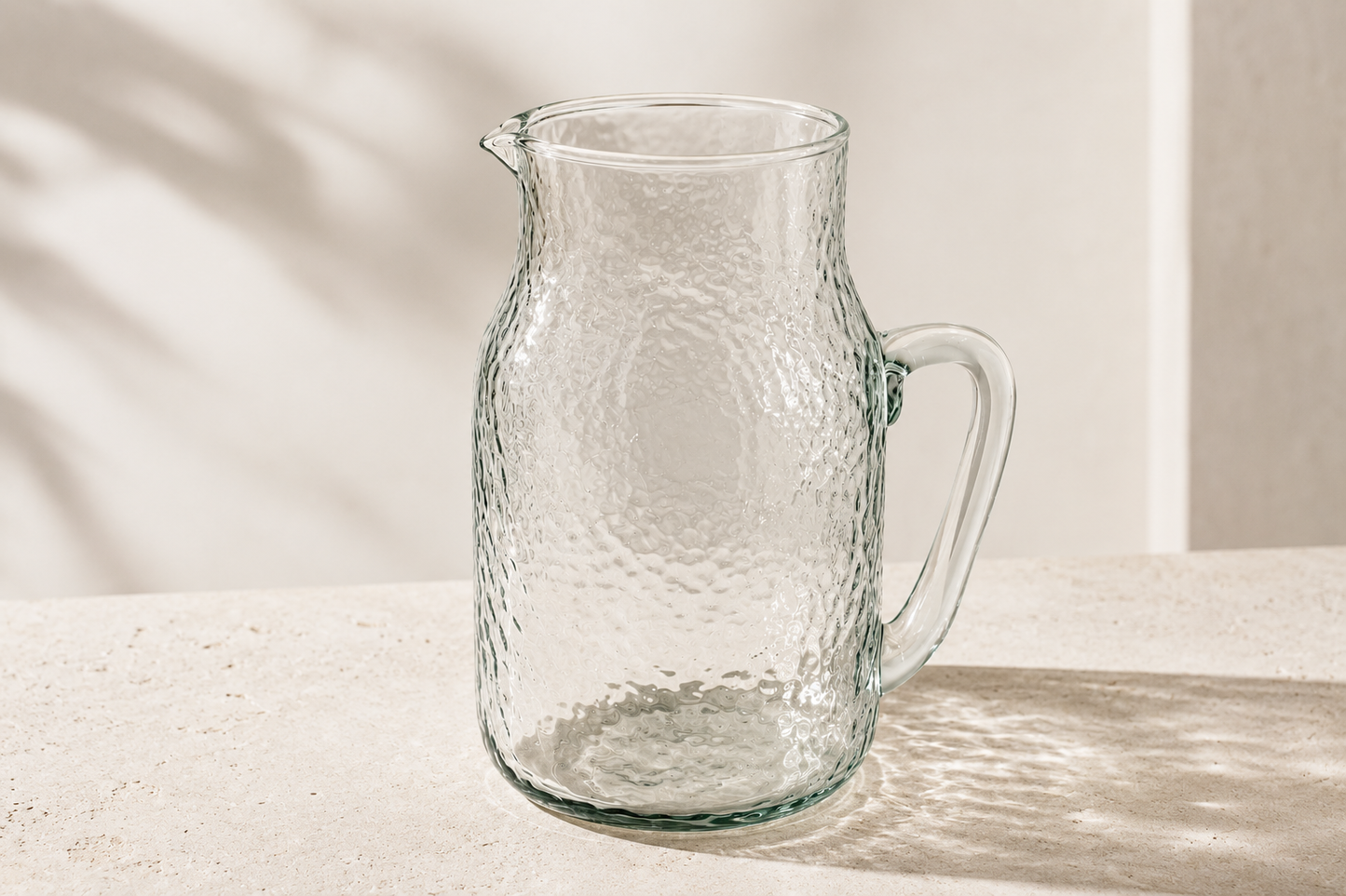 Hammered Recycled Glass Jug