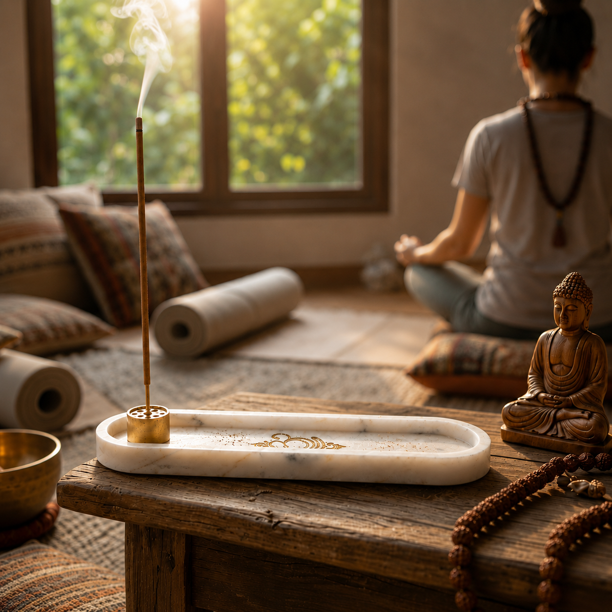 Marble Incense Ritual Tray