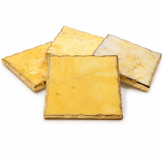 Marble Coaster with Gold Edge