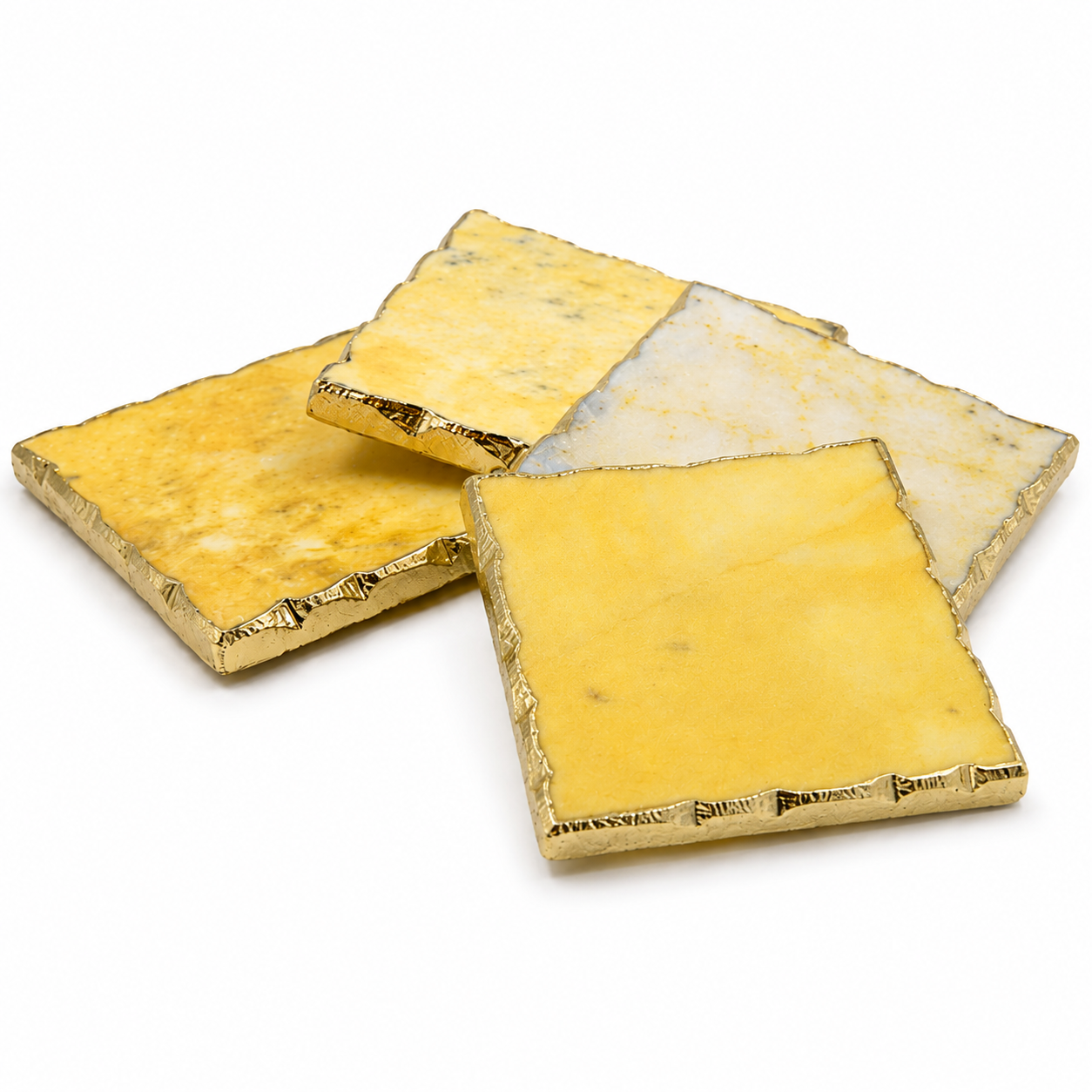 Marble Coaster with Gold Edge