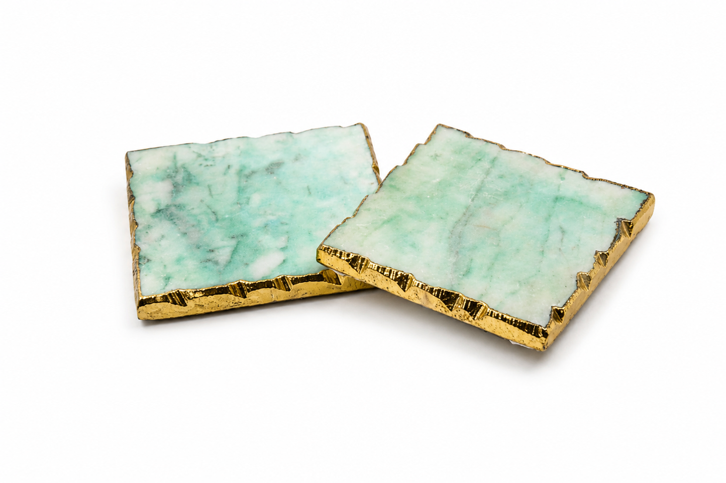 Marble Coaster with Gold Edge