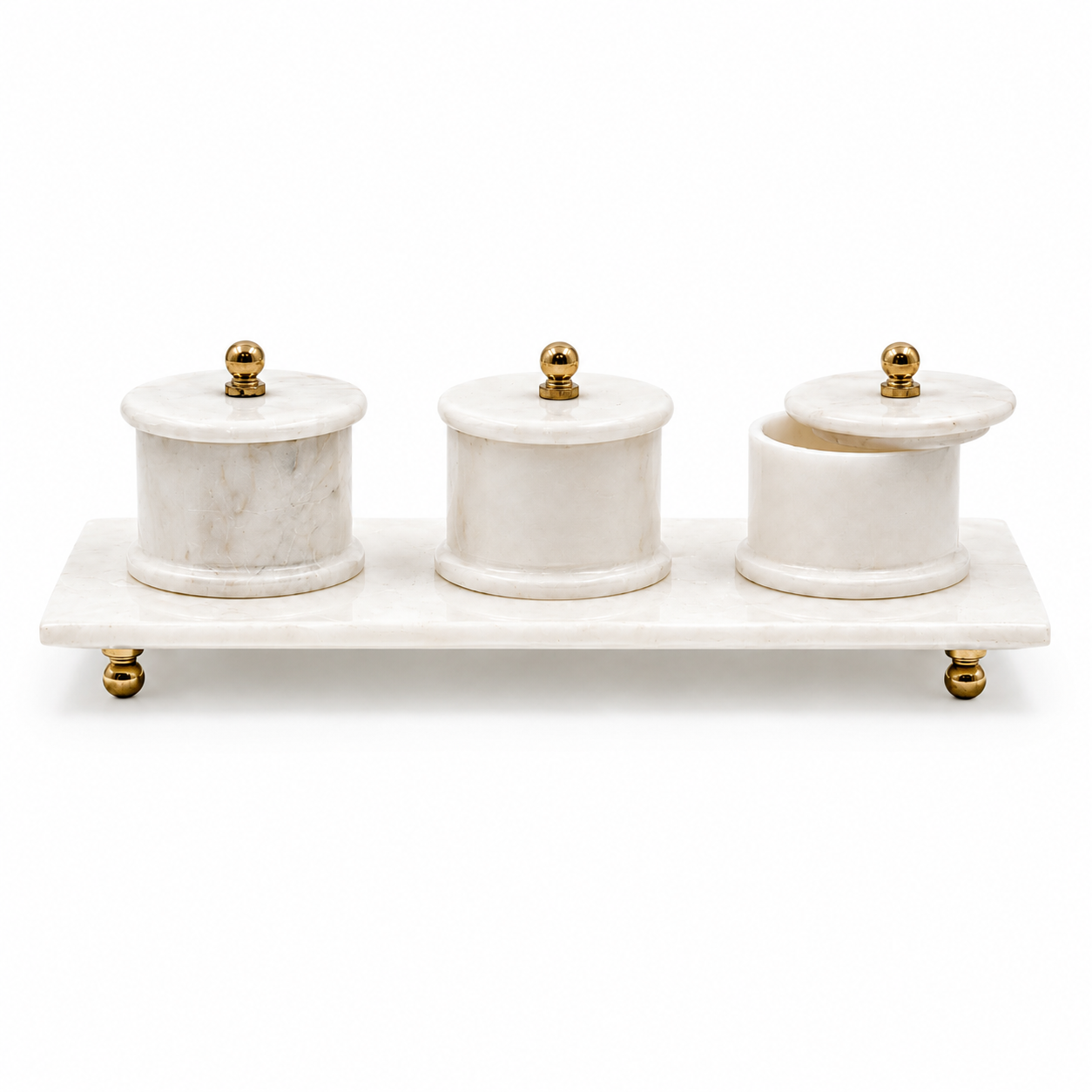 Regal Marble Condiment Jar Set